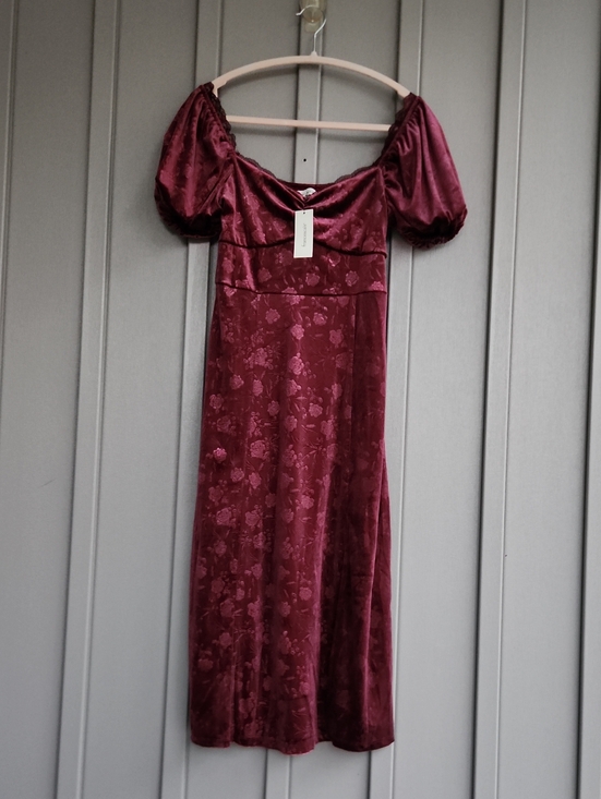 Francesca's Collections Dresses & Skirts - Francesca's Elisa Floral Velvet Midi Dress XS